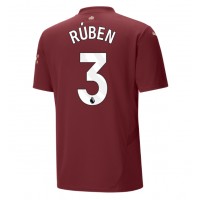 Dres Manchester City Ruben Dias #3 Tretina 2024-25 Krátky Rukáv